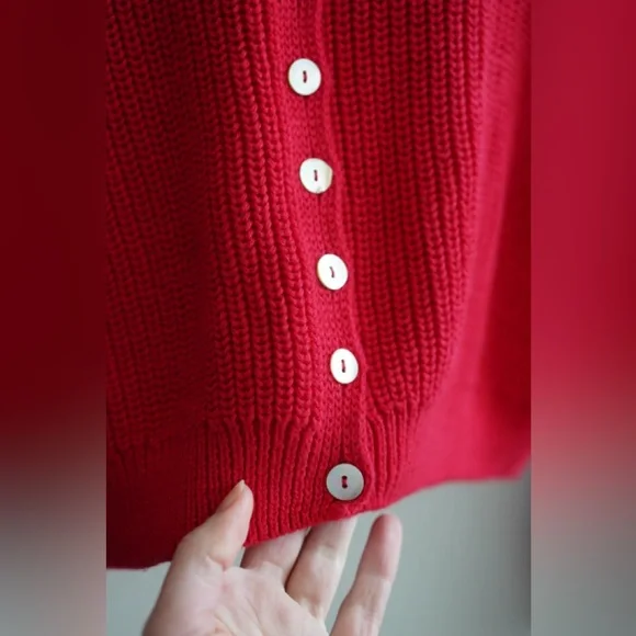 Sonderhaus Harbor Cardigan - Cherry Red - Picture 4 of 5